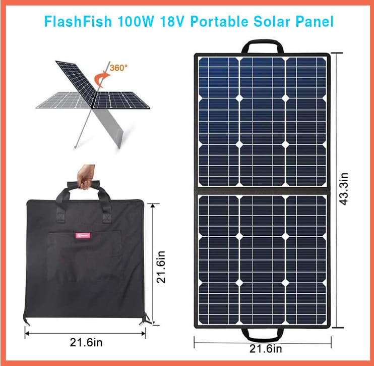 FlashFish 100W Solar Panel