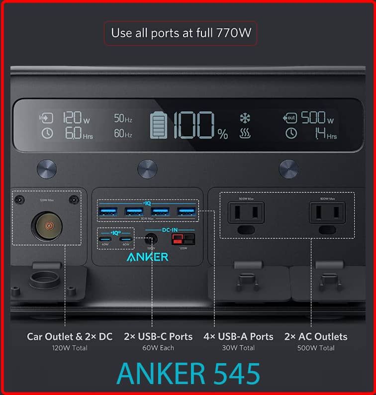Anker 545 Power Station Connections