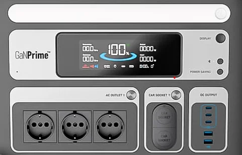 image of the Anker Powerhouse 767 portable power station Control Panel