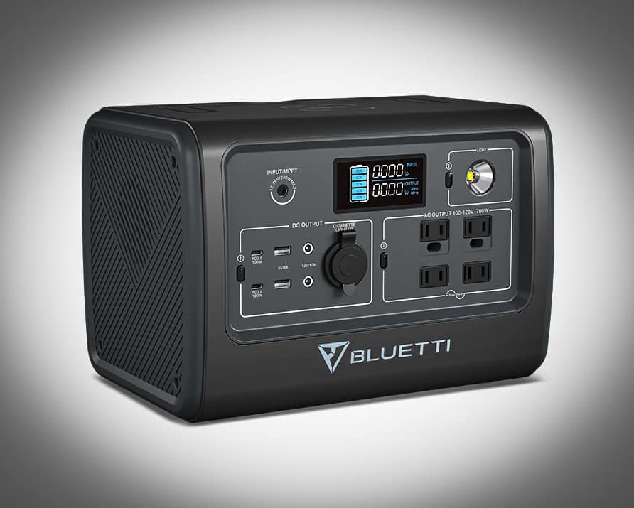 Image showing the power outlets of the Bluettii EB70s portable power station