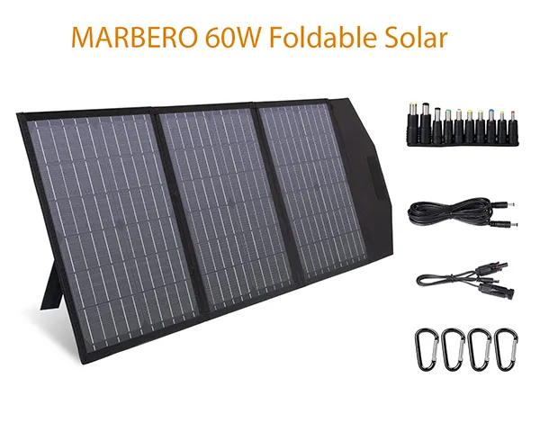 image showing the Marbero 60w Foldable Solar Panel