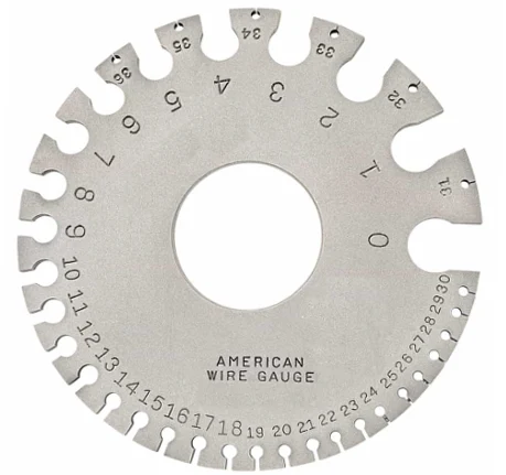 wheel showing the American wire gauges for electrical wiring